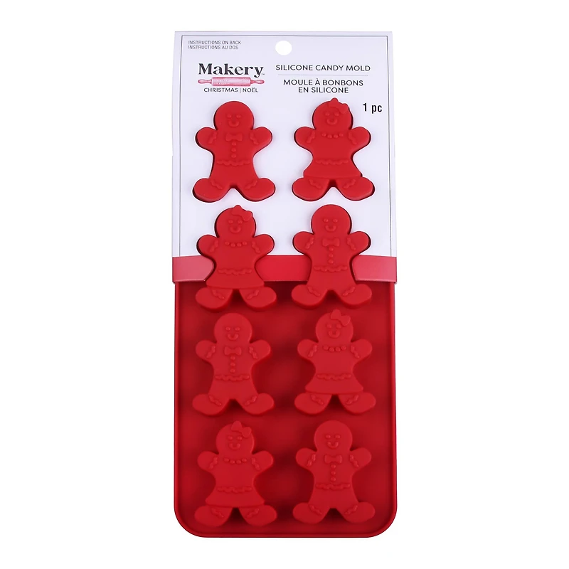 Gingerbread Girl & Boy Silicone Candy Mold by Makery™
