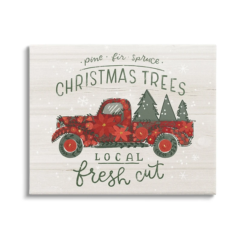 Stupell Industries Local Fresh Cut Christmas Trees Canvas Wall Art