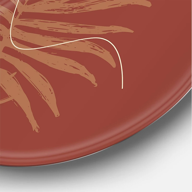 Designart - Sillhouette of Afro American Girl on Palm Leaves