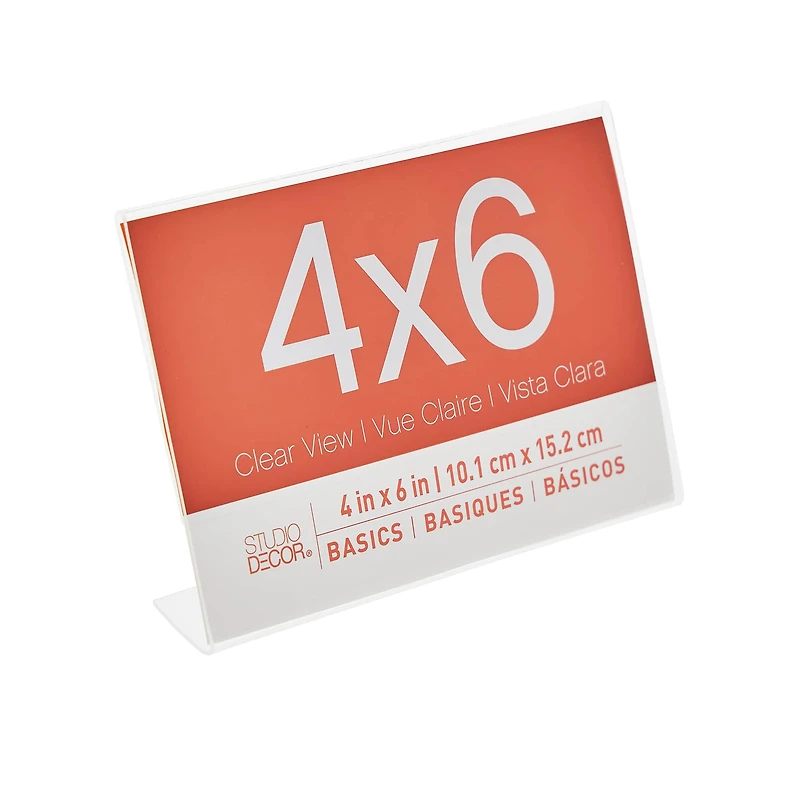 24 Pack: Acrylic Horizontal Bent 4" x 6" Frame, Basics by Studio Décor®