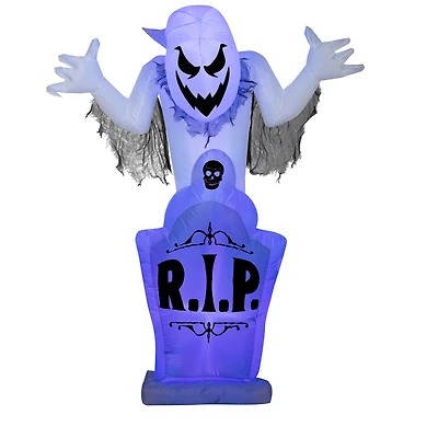 5ft. Airblown® Halloween Inflatable Ghost & Tombstone with Flickering Black Lights