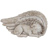 7" Sleeping Angel Dog Memorial Outdoor Garden Statue