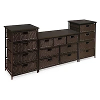 Badger Basket August Collection Tall Espresso Four Basket Storage Unit