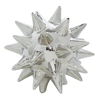 Silver Porcelain Glam Geometric Sculpture Set