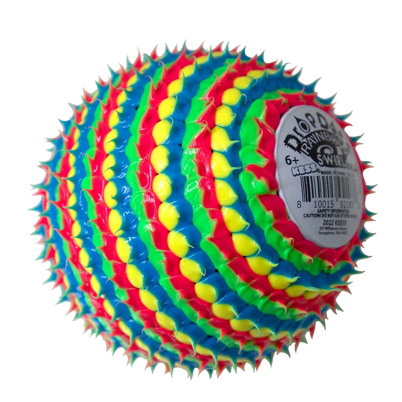 Kess® Drop Dots Rainbow Swirl Ball