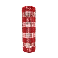 10" x 19ft. Red & White Buffalo Check Mesh by Celebrate It™