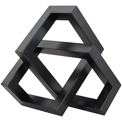 13.5" Iron Geometric Abstract Shaped Sculpture Décor