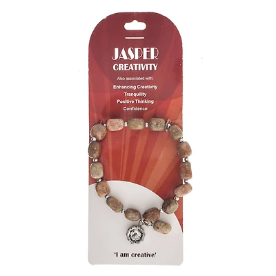 John Bead Jasper Creativity Natural Brown Unakite Gemstone Bracelet