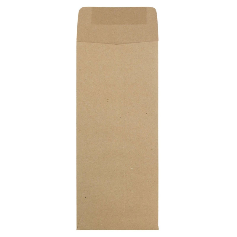 JAM Paper 4.75" x 11" Brown Kraft Policy Business Envelopes, 50ct.