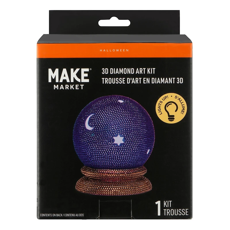 5.5" Crystal Ball Light-Up 3D Diamond Art Kit by Make Market®