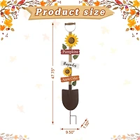 Glitzhome® 4ft. Fall Wood & Metal Shovel Yard Stake