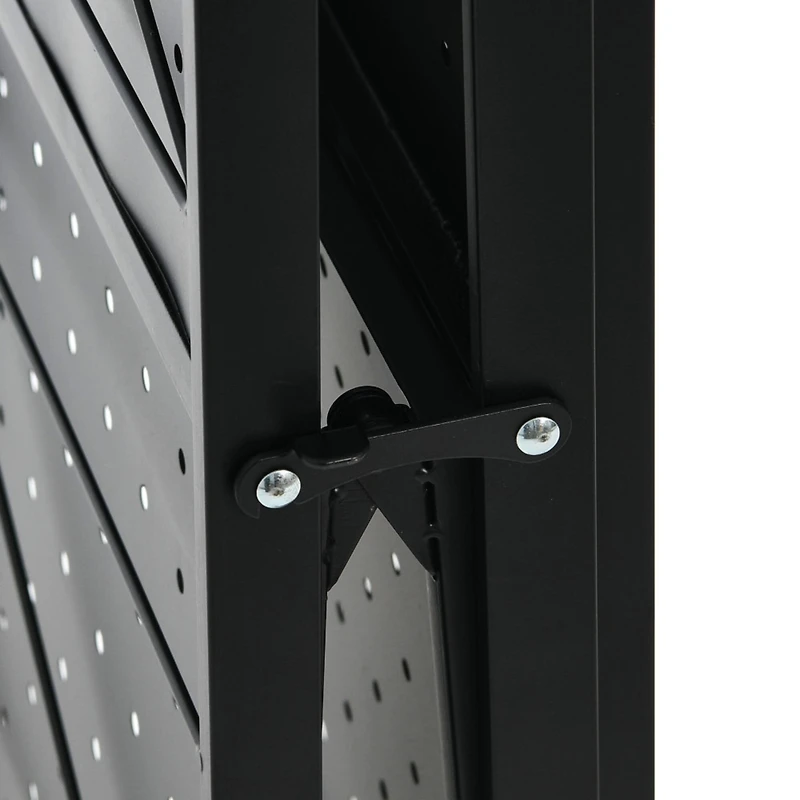 Household Essentials 34" Black Metal 3-Tier Foldable Utility Rack