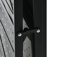 Household Essentials 34" Black Metal 3-Tier Foldable Utility Rack