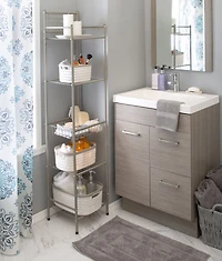 Bath Bliss Satin Nickel Bronze -Tier Storage Shelf