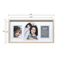 3 Opening Natural Woodgrain Collage Frame with Mat by Studio Décor®