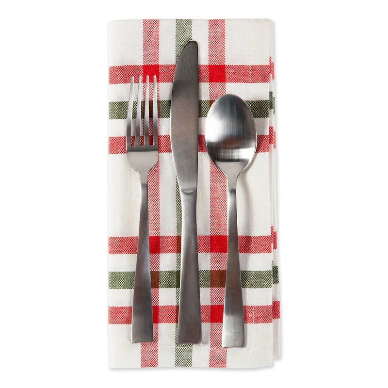 DII® Kitchen & Tabletop Jolly Tree Collection Nutcracker Plaid Napkin Set, 6ct.