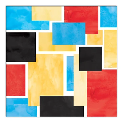 Colorful Primary Abstract 16" x 16" Canvas Wall Art