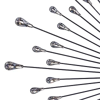 Silver Metal Modern Wall Clock, 23" x 23" x 2"