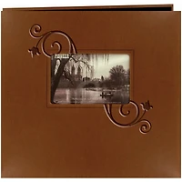 Pioneer® Brown Floral Embossed Leatherette Post Bound Photo Album