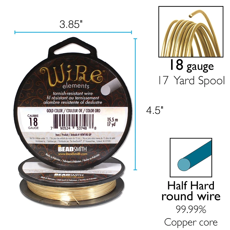The Beadsmith® Wire™ Elements Tarnish-Resistant Wire