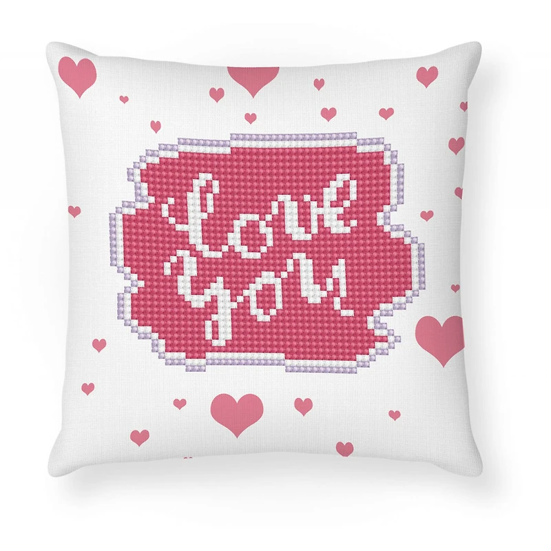 Diamond Dotz® Love You Diamond Painting Mini Pillow Artwork Kit