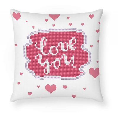 Diamond Dotz® Love You Diamond Painting Mini Pillow Artwork Kit