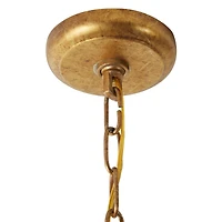 30" Gold Iron Modern Caged Chandelier