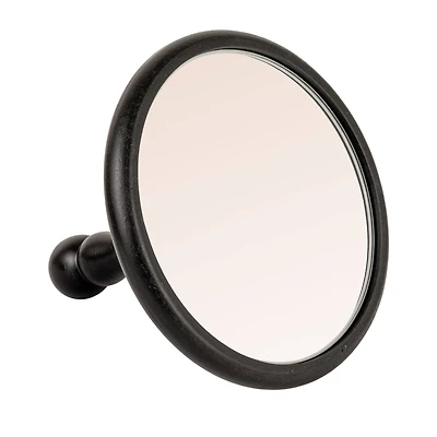 Hello Honey® 7.5" Black Wooden Table Mirror with Stand