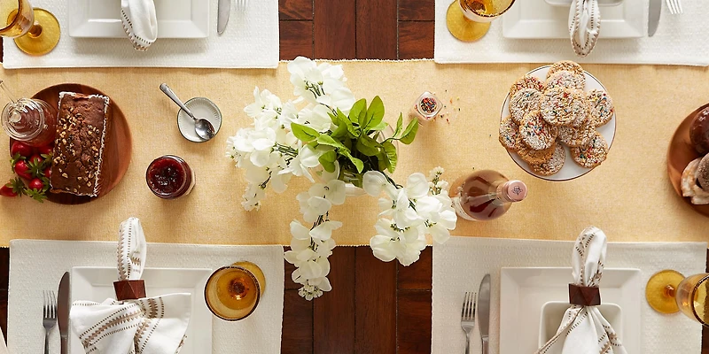 DII® 72" Chambray Ribbed Cotton Table Runner