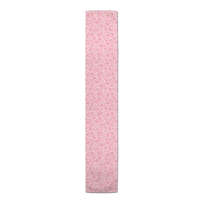 72" Pink Cute Hearts Table Runner