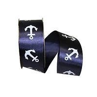 JAM Paper 1.5" x 25yd. Navy Anchor Dyna Ribbon