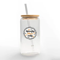 Spooky Vibes Only 16oz. Glass Can Cup