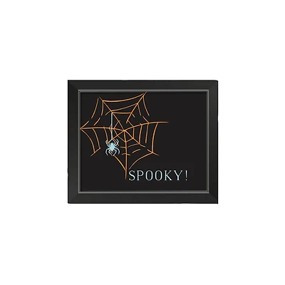 Spooky Web Black Framed Print Wall Art