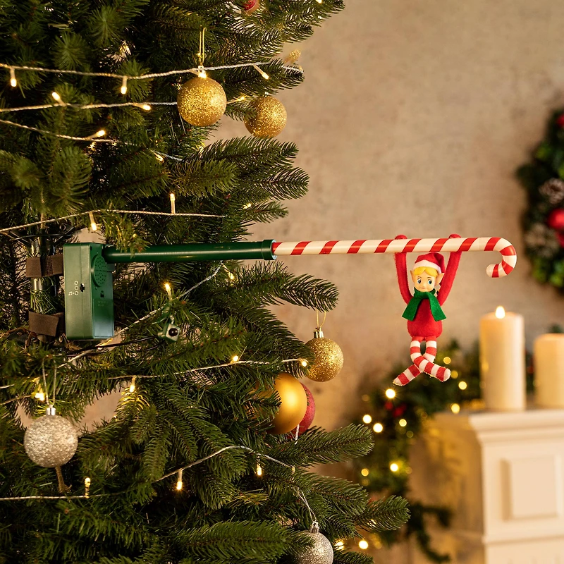 Mr. Christmas 6" Animated Candy Cane Elf Acrobat