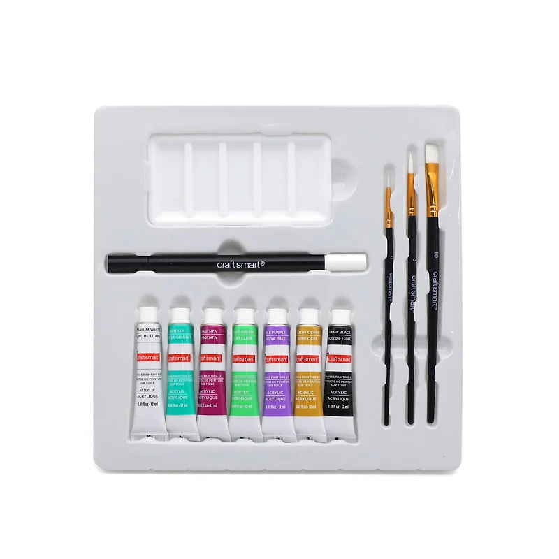 11" x 11" Skull with Snake Canvas Painting Kit by Craft Smart®