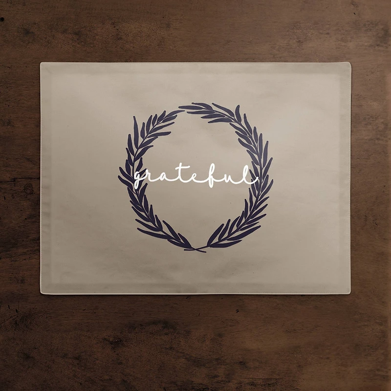 Grateful Wreath Poly Twill Placemat