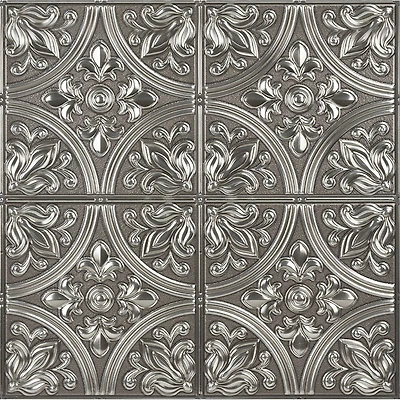 InHome Chelsea Silver Peel & Stick Tin Tiles