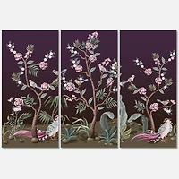 Designart - Chinoiserie With Birds and Peonies I