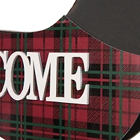 Glitzhome® 22" Wood & Metal Dachshund Welcome Porch Sign