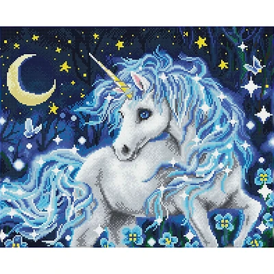 Diamond Dotz® Intermediate Moonlight Unicorn Diamond Painting Kit