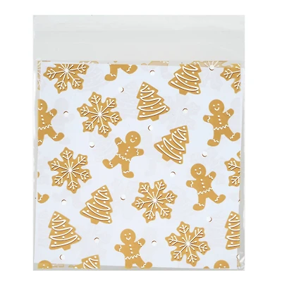 Gingerbread Cookies Self-Seal Treat Bags, 50ct. by Makery™