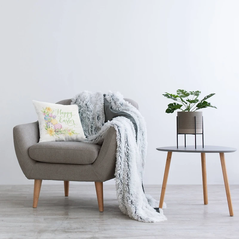 Stupell Industries Happy Easter Pastel Eggs Decorative Printed Throw Pillow