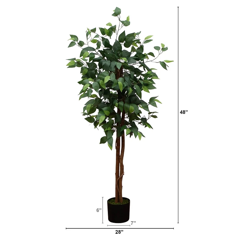 4ft. Artificial Double Trunk Ficus Tree