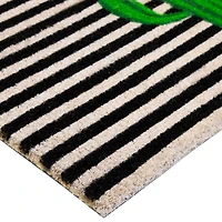 Green Cactus Striped Outdoor Doormat