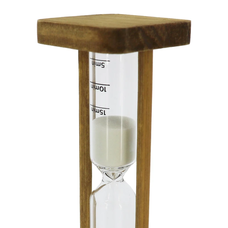 5.5" Natural Wood & Glass 15-Minute Timer by Ashland®