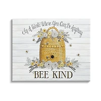 Stupell Industries In A World Bee Kind Motivational Phrase Beehive Canvas Wall Art
