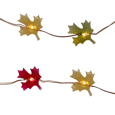 18ct. Warm White LED Maple Leaf Icon String Lights by Ashland®