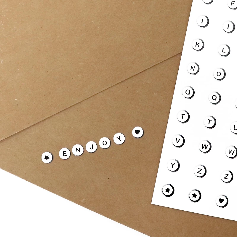 Black & White Beads Alphabet & Icon Stickers by Recollections™