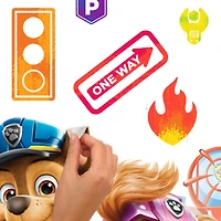 RoomMates Paw Patrol Peel & Stick Giant Wall Decal Set with Alphabet