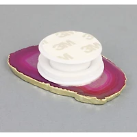 Agate Slice Gold Trim Phone Grip